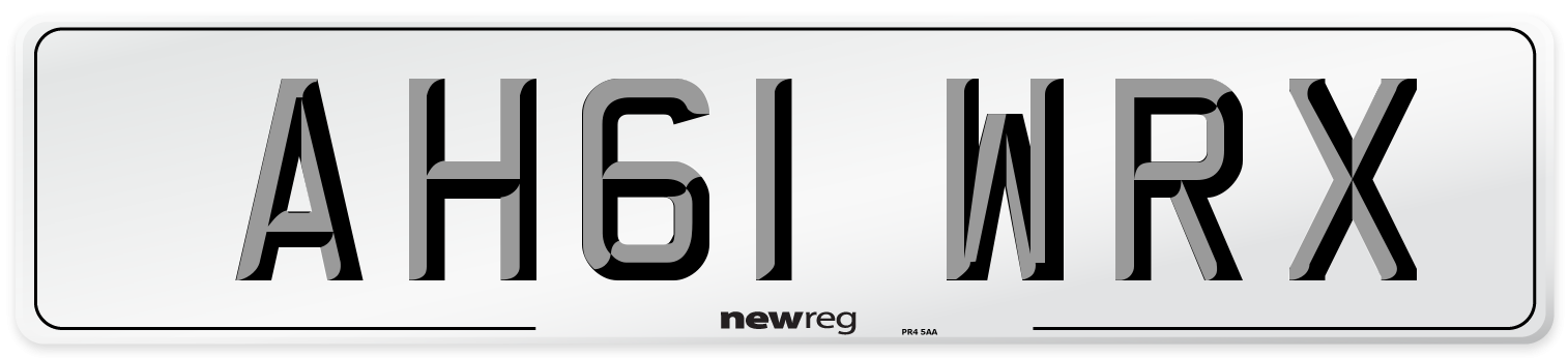 AH61 WRX Number Plate from New Reg